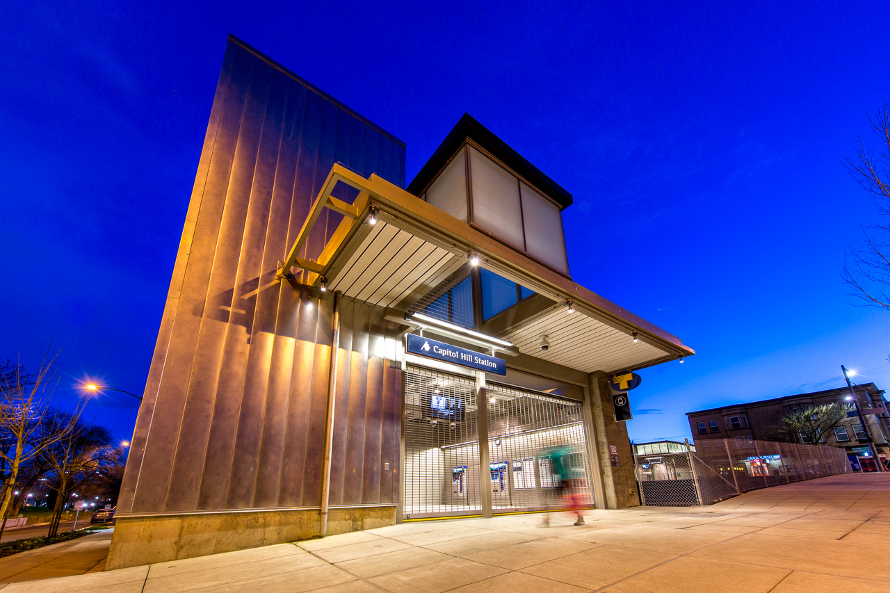 Sound Transit's Capitol Hill Station, prior to opening, 7 March 2016.